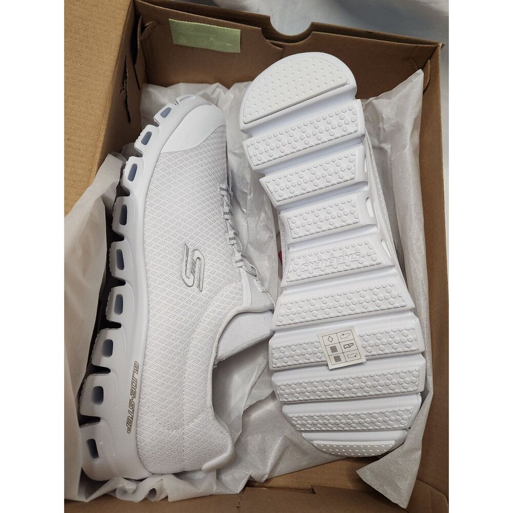 Skechers Glide‑Step Resilience Women’s 10 Wide Fit White Silver - Picture 8 of 11
